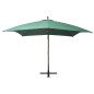 vidaXL Sonnenschirm Ampelschirm 300 x 300 cm Holzmast Grün vidaXL Sonnenschirm Ampelschirm 300 x 300 cm Holzmast Grün