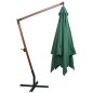 vidaXL Sonnenschirm Ampelschirm 300 x 300 cm Holzmast Grün vidaXL Sonnenschirm Ampelschirm 300 x 300 cm Holzmast Grün