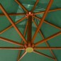 vidaXL Sonnenschirm Ampelschirm 300 x 300 cm Holzmast Grün vidaXL Sonnenschirm Ampelschirm 300 x 300 cm Holzmast Grün