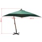 vidaXL Sonnenschirm Ampelschirm 300 x 300 cm Holzmast Grün vidaXL Sonnenschirm Ampelschirm 300 x 300 cm Holzmast Grün