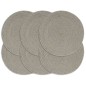 vidaXL Tischsets 6 Stk. Uni Grau 38 cm Rund Baumwolle vidaXL Tischsets 6 Stk. Uni Grau 38 cm Rund Baumwolle