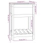 vidaXL Pflanzkübel mit Ablage Weiß 54x54x81 cm Massivholz Kiefer