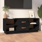 vidaXL TV-Schrank Schwarz 100x34x40 cm Massivholz Kiefer vidaXL TV-Schrank Schwarz 100x34x40 cm Massivholz Kiefer