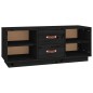 vidaXL TV-Schrank Schwarz 100x34x40 cm Massivholz Kiefer vidaXL TV-Schrank Schwarz 100x34x40 cm Massivholz Kiefer