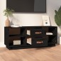 vidaXL TV-Schrank Schwarz 100x34x40 cm Massivholz Kiefer vidaXL TV-Schrank Schwarz 100x34x40 cm Massivholz Kiefer