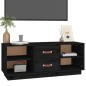 vidaXL TV-Schrank Schwarz 100x34x40 cm Massivholz Kiefer vidaXL TV-Schrank Schwarz 100x34x40 cm Massivholz Kiefer