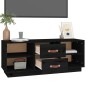 vidaXL TV-Schrank Schwarz 100x34x40 cm Massivholz Kiefer vidaXL TV-Schrank Schwarz 100x34x40 cm Massivholz Kiefer