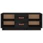 vidaXL TV-Schrank Schwarz 100x34x40 cm Massivholz Kiefer vidaXL TV-Schrank Schwarz 100x34x40 cm Massivholz Kiefer