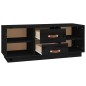vidaXL TV-Schrank Schwarz 100x34x40 cm Massivholz Kiefer vidaXL TV-Schrank Schwarz 100x34x40 cm Massivholz Kiefer
