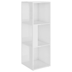 vidaXL Eckregal Hochglanz-Weiß 33x33x100 cm Holzwerkstoff
