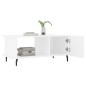 vidaXL Couchtisch Weiß 90x50x40 cm Holzwerkstoff vidaXL Couchtisch Weiß 90x50x40 cm Holzwerkstoff