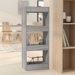 vidaXL Bücherregal/Raumteiler Grau Sonoma 40x30x103 cm Holzwerkstoff