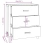 vidaXL Sideboard Weiß 62x38x70 cm Holzwerkstoff vidaXL Sideboard Weiß 62x38x70 cm Holzwerkstoff