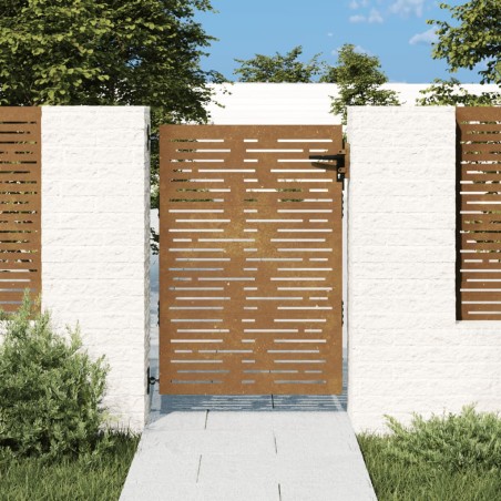 vidaXL Gartentor 85x150 cm Cortenstahl Quadratisches Design