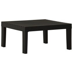 vidaXL Lounge-Gartentisch Kunststoff Grau 
