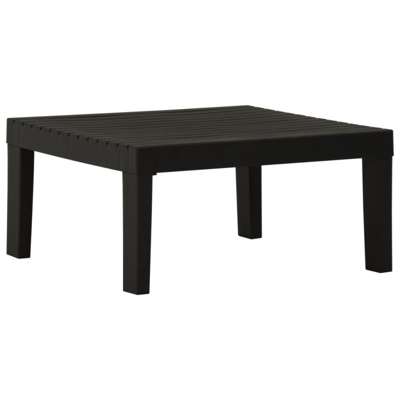 vidaXL Lounge-Gartentisch Kunststoff Grau vidaXL Lounge-Gartentisch Kunststoff Grau