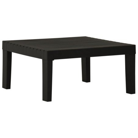vidaXL Lounge-Gartentisch Kunststoff Grau 