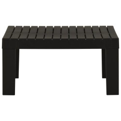 vidaXL Lounge-Gartentisch Kunststoff Grau 