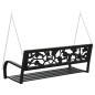 vidaXL Hollywoodschaukel 125 cm Stahl und Kunststoff Schwarz vidaXL Hollywoodschaukel 125 cm Stahl und Kunststoff Schwarz
