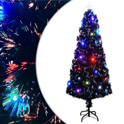 vidaXL Künstlicher Weihnachtsbaum mit Ständer/LED 240 cm Fiberoptik