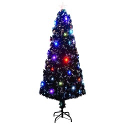 vidaXL Künstlicher Weihnachtsbaum mit Ständer/LED 240 cm Fiberoptik