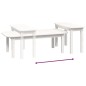vidaXL 2-tlg. Couchtisch-Set Weiß Massivholz Kiefer vidaXL 2-tlg. Couchtisch-Set Weiß Massivholz Kiefer