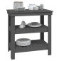vidaXL Werkbank Grau 78,5x50x80 cm Massivholz Kiefer vidaXL Werkbank Grau 78,5x50x80 cm Massivholz Kiefer