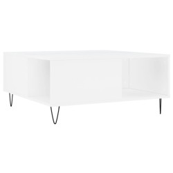 vidaXL Couchtisch Weiß 80x80x36,5 cm Holzwerkstoff