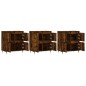 Sideboards 3 Stk. Räuchereiche Holzwerkstoff Sideboards 3 Stk. Räuchereiche Holzwerkstoff