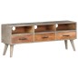 vidaXL TV-Schrank Grau 130x35x51 cm Raues Mango-Massivholz vidaXL TV-Schrank Grau 130x35x51 cm Raues Mango-Massivholz