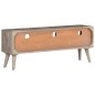 vidaXL TV-Schrank Grau 130x35x51 cm Raues Mango-Massivholz vidaXL TV-Schrank Grau 130x35x51 cm Raues Mango-Massivholz