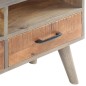 vidaXL TV-Schrank Grau 130x35x51 cm Raues Mango-Massivholz vidaXL TV-Schrank Grau 130x35x51 cm Raues Mango-Massivholz