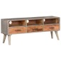 vidaXL TV-Schrank Grau 130x35x51 cm Raues Mango-Massivholz vidaXL TV-Schrank Grau 130x35x51 cm Raues Mango-Massivholz