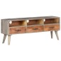 vidaXL TV-Schrank Grau 130x35x51 cm Raues Mango-Massivholz vidaXL TV-Schrank Grau 130x35x51 cm Raues Mango-Massivholz