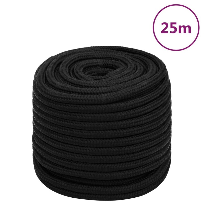 vidaXL Arbeitsseil Schwarz 18 mm 25 m Polyester vidaXL Arbeitsseil Schwarz 18 mm 25 m Polyester