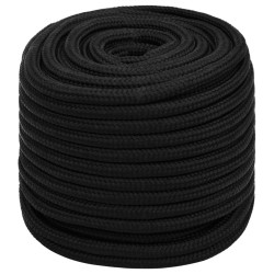 vidaXL Arbeitsseil Schwarz 18 mm 25 m Polyester