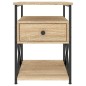vidaXL Nachttisch Sonoma-Eiche 40x42x55 cm Holzwerkstoff vidaXL Nachttisch Sonoma-Eiche 40x42x55 cm Holzwerkstoff