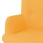 Sessel mit Fußhocker Gelb Stoff Sessel mit Fußhocker Gelb Stoff