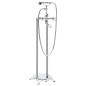 vidaXL Freistehende Badewannenarmatur Edelstahl 99,5 cm Silbern vidaXL Freistehende Badewannenarmatur Edelstahl 99,5 cm Silbern