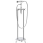 vidaXL Freistehende Badewannenarmatur Edelstahl 99,5 cm Silbern vidaXL Freistehende Badewannenarmatur Edelstahl 99,5 cm Silbern