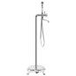vidaXL Freistehende Badewannenarmatur Edelstahl 99,5 cm Silbern vidaXL Freistehende Badewannenarmatur Edelstahl 99,5 cm Silbern