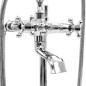 vidaXL Freistehende Badewannenarmatur Edelstahl 99,5 cm Silbern vidaXL Freistehende Badewannenarmatur Edelstahl 99,5 cm Silbern