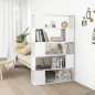 vidaXL Bücherregal Raumteiler Hochglanz-Weiß Holzwerkstoff vidaXL Bücherregal Raumteiler Hochglanz-Weiß Holzwerkstoff