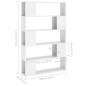 vidaXL Bücherregal Raumteiler Hochglanz-Weiß Holzwerkstoff vidaXL Bücherregal Raumteiler Hochglanz-Weiß Holzwerkstoff