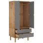 vidaXL Kleiderschrank OTTA Braun&Grau 76,5x53x172 cm Massivholz Kiefer vidaXL Kleiderschrank OTTA Braun&Grau 76,5x53x172 cm Massivholz Kiefer