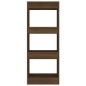 vidaXL Bücherregal/Raumteiler Braun Eiche 40x30x103cm Holzwerkstoff