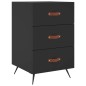 vidaXL Nachttisch Schwarz 40x40x66 cm Holzwerkstoff vidaXL Nachttisch Schwarz 40x40x66 cm Holzwerkstoff