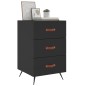 vidaXL Nachttisch Schwarz 40x40x66 cm Holzwerkstoff vidaXL Nachttisch Schwarz 40x40x66 cm Holzwerkstoff