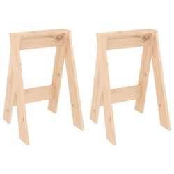 vidaXL Hocker 2 Stk. 40x40x60 cm Massivholz Kiefer