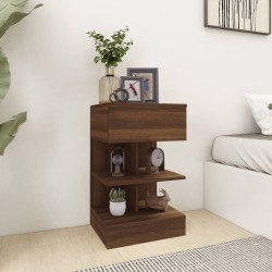 vidaXL Nachttisch Braun Eiche 40x35x65 cm Holzwerkstoff